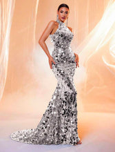 Load image into Gallery viewer, Sliver Foxy Evening Gown