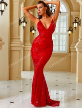 Load image into Gallery viewer, Red Ruby Evening Gown