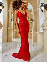 Load image into Gallery viewer, Red Ruby Evening Gown