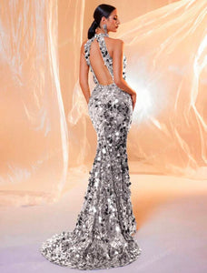 Sliver Foxy Evening Gown