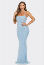 Load image into Gallery viewer, Give ‘em the Blues Evening Gown