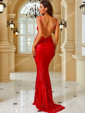 Load image into Gallery viewer, Red Ruby Evening Gown