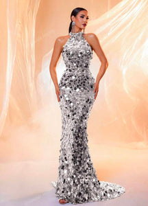 Sliver Foxy Evening Gown