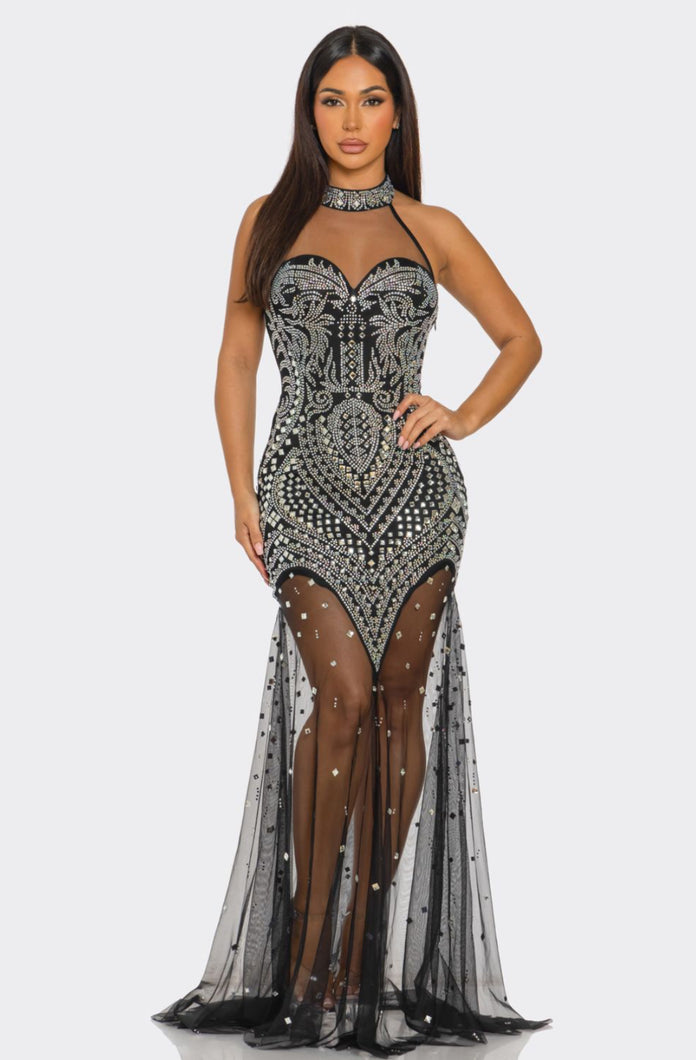 So So Groovy Embellished Gown